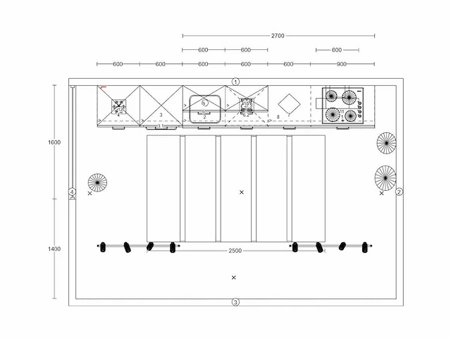 Nobilia laser decor zwart beton rechte opstelling - afbeelding 8 van  22