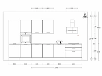 Nobilia laser decor zwart beton rechte opstelling - afbeelding 15 van  22