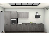 Nobilia laser decor zwart beton rechte opstelling - afbeelding 16 van  22
