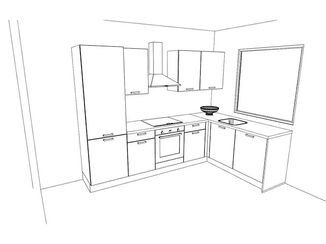Nobilia laser mat wit hoek keuken - afbeelding 2 van  23
