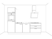 Nobilia laser vulkaangrijs mat rechte opstelling - afbeelding 6 van  20