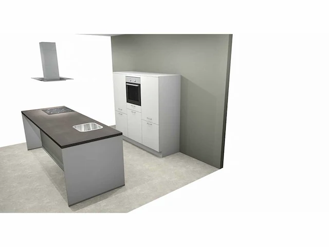 Nobilia laser wit eilandkeuken met kastenwand - afbeelding 11 van  27