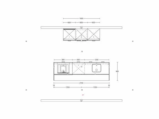 Nobilia laser wit eilandkeuken met kastenwand - afbeelding 17 van  27