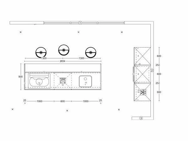 Nobilia riva beton grijs eilandkeuken met kastenwand - afbeelding 11 van  20