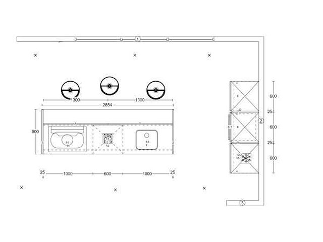 Nobilia riva beton grijs eilandkeuken met kastenwand - afbeelding 9 van  18