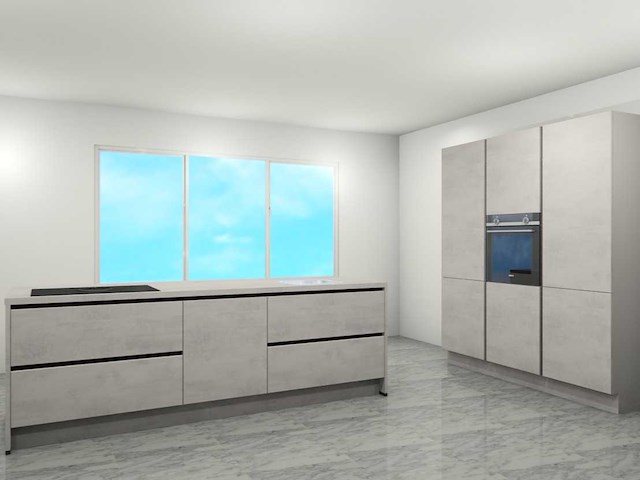 Nobilia riva beton grijs eilandkeuken met kastenwand - afbeelding 11 van  18