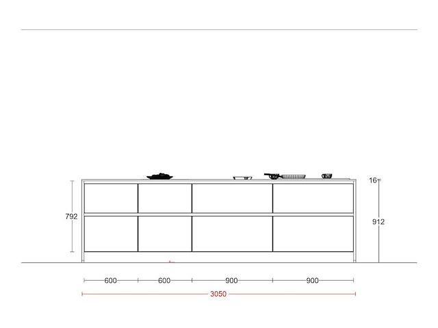 Nobilia senso lak alpin wit eiland keuken - afbeelding 10 van  33