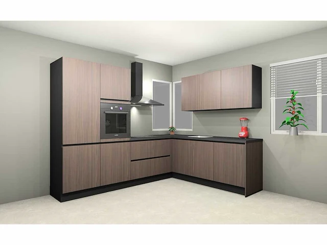 Nobilia structura decor noten milano hoek keuken - afbeelding 12 van  22
