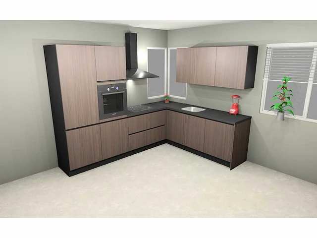 Nobilia structura decor noten milano hoek keuken - afbeelding 16 van  22