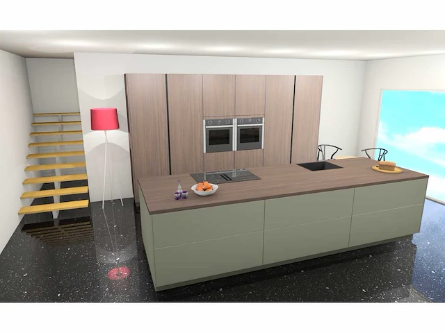Nobilia structura noten milano olijf lak eiland - afbeelding 3 van  29