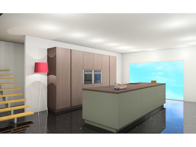 Nobilia structura noten milano olijf lak eiland - afbeelding 30 van  32