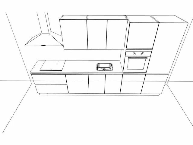 Nobilia touch alpin mat wit recht keuken - afbeelding 10 van  19