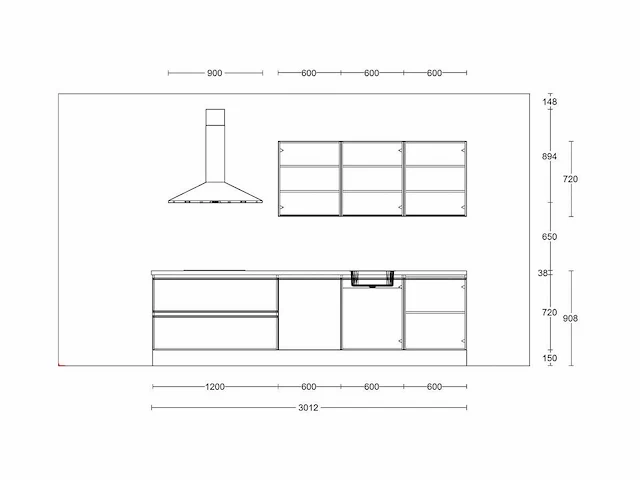 Nobilia touch supermat zwart parallel keuken - afbeelding 11 van  27
