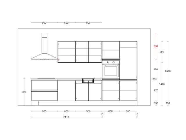 Nobilia touch zwart mat lak recht keuken - afbeelding 7 van  15