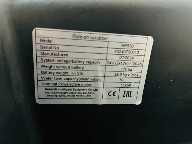 Noblelift - 2024 - nr530 - zit schrobmachine - afbeelding 3 van  16