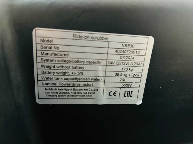 Noblelift - 2024 - nr530 - zit schrobmachine - afbeelding 11 van  16