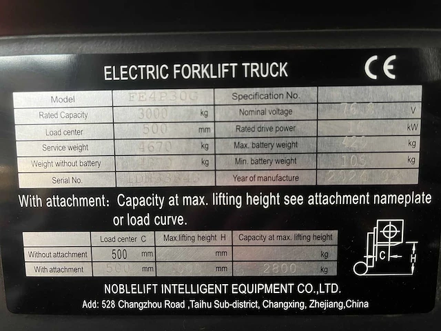 Noblelift - fe4p30gh - vorkheftruck 3.0m - afbeelding 25 van  34