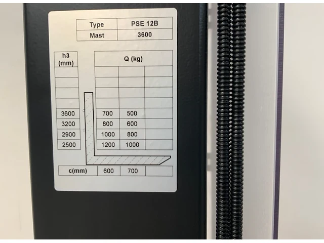 Noblelift pse12b36 elektrische meeloopstapelaar 3.6m - afbeelding 7 van  9