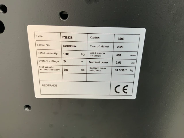 Noblelift pse12b36 stapelaar 3.6m - afbeelding 3 van  15