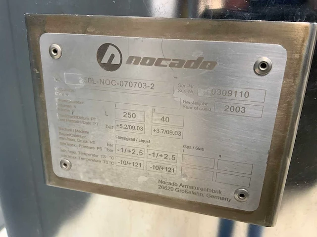 Nocado 250l-noc-070703-2 mixing tank - afbeelding 7 van  7