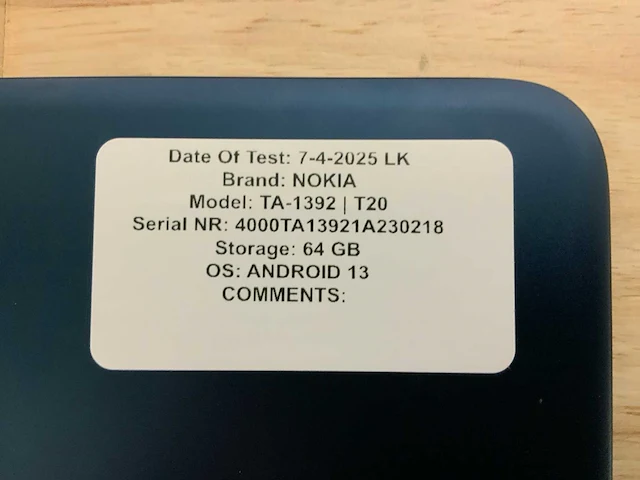 Nokia ta-1392 | t20 tablet (6x) - afbeelding 10 van  11