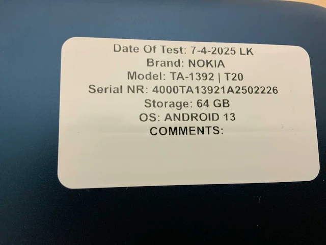 Nokia ta-1392 | t20 tablet (6x) - afbeelding 9 van  11