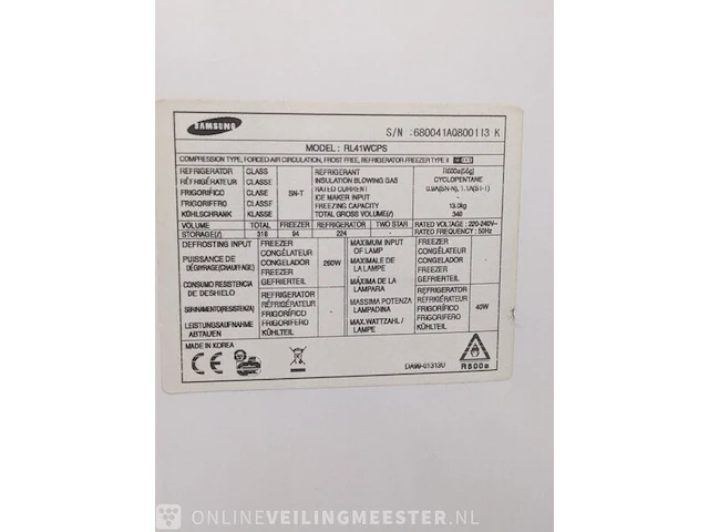 Non frost koel-/vriescombinatie samsung, rl41wcps - afbeelding 7 van  7