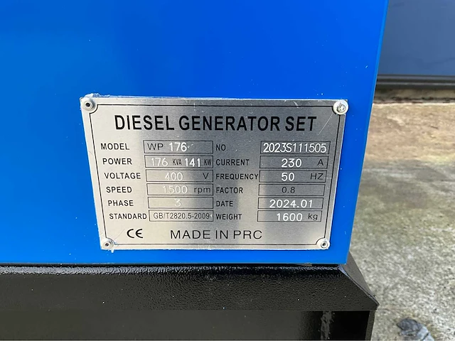Noodstroom aggregaat / generator 176 kva / 6 cilinder dieselmotor - afbeelding 9 van  18