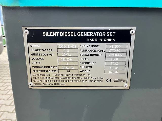 Noodstroom aggregaat / generator diesel 30 kva - afbeelding 6 van  14