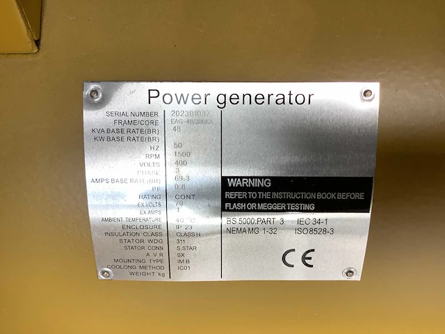 Noodstroom aggregaat / generator diesel 48 kva - afbeelding 7 van  15