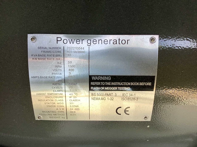 Noodstroom aggregaat / generator diesel 48 kva - afbeelding 14 van  15