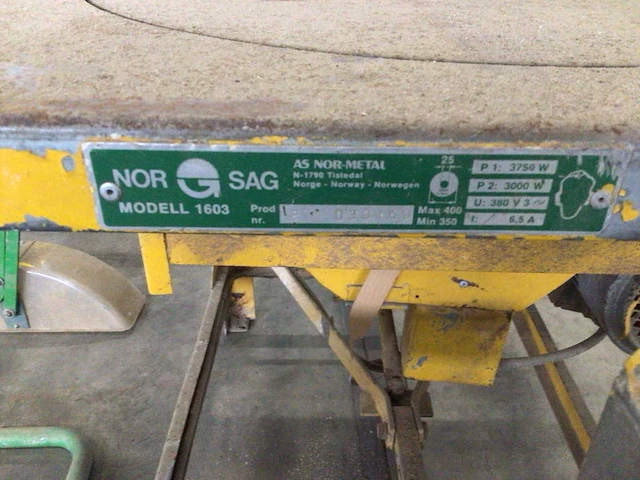 Nor 1603 afkortcirkelzaagmachine - afbeelding 5 van  7