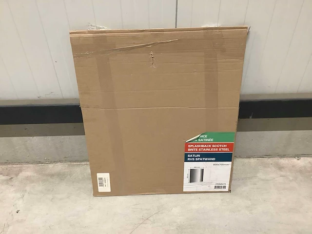 Nord inox spatscherm 70x60cm rvs spatwand - afbeelding 2 van  3