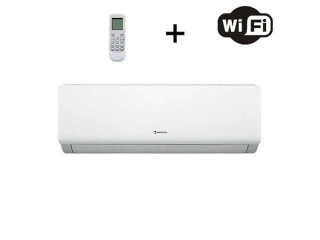 Nordis airconditioning - 2.6 kw binnen & buitenunit + wifi & remote nordis, ndia09tc1 & a09tc1, wit - afbeelding 1 van  4