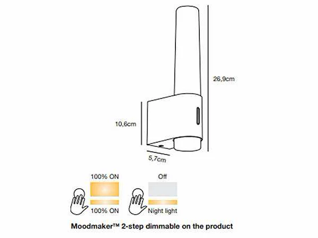 Nordlux - 2-staps moodmaker wandlamp (3x) - afbeelding 3 van  3