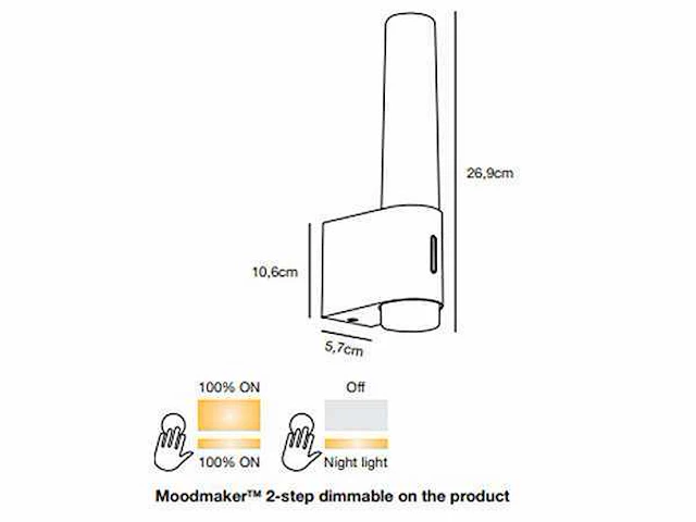 Nordlux - 2-staps moodmaker wandlamp (7x) - afbeelding 3 van  3
