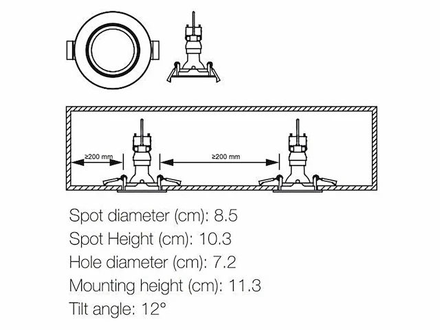 Nordlux - ankaa - inbouwspot gu10 (6x) - afbeelding 2 van  3