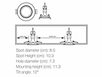 Nordlux - ankaa - inbouwspot gu10 (6x) - afbeelding 2 van  3