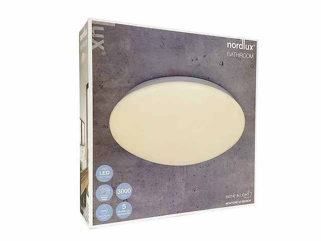Nordlux - bathroom montone 33 - plafondlamp met sensor (12x) - afbeelding 3 van  5