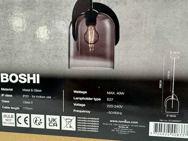 Nordlux - boshi - hanglamp (6x) - afbeelding 3 van  3