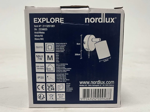 Nordlux - explore - wandlamp wit gu10 (6x) - afbeelding 3 van  4