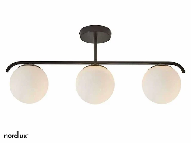 Nordlux - grant - plafondlamp zwart e14 (2x) - afbeelding 1 van  6