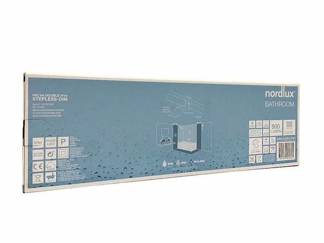 Nordlux - helva - led badkamer wandlamp (3x) - afbeelding 4 van  5