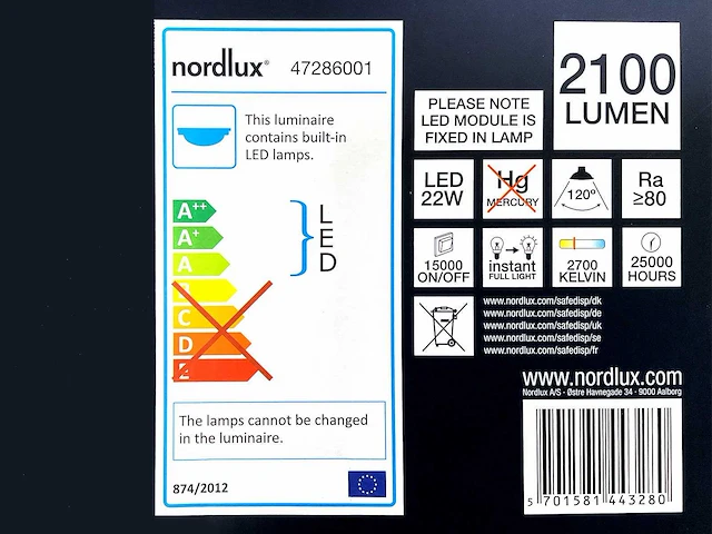 Nordlux - oja 42 plafondlamp (9x) - afbeelding 6 van  8