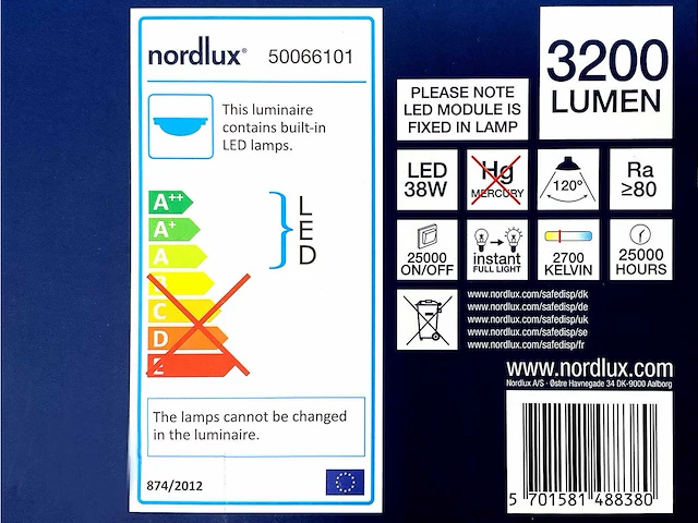 Nordlux - oja 60 - plafondlamp led (3x) - afbeelding 7 van  7