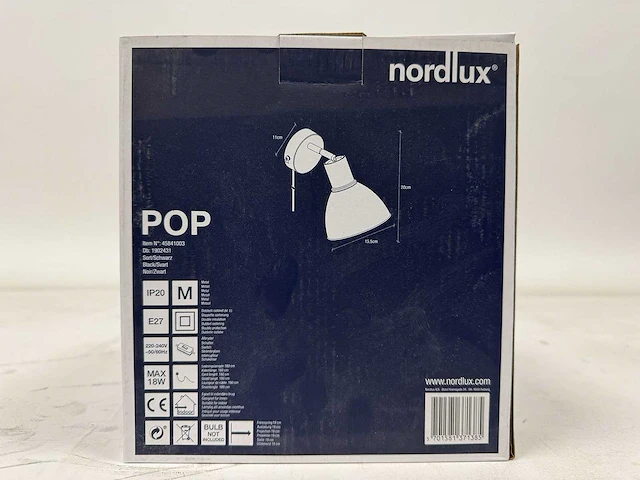 Nordlux - pop - wandlamp met schakelaar (12x) - afbeelding 3 van  6