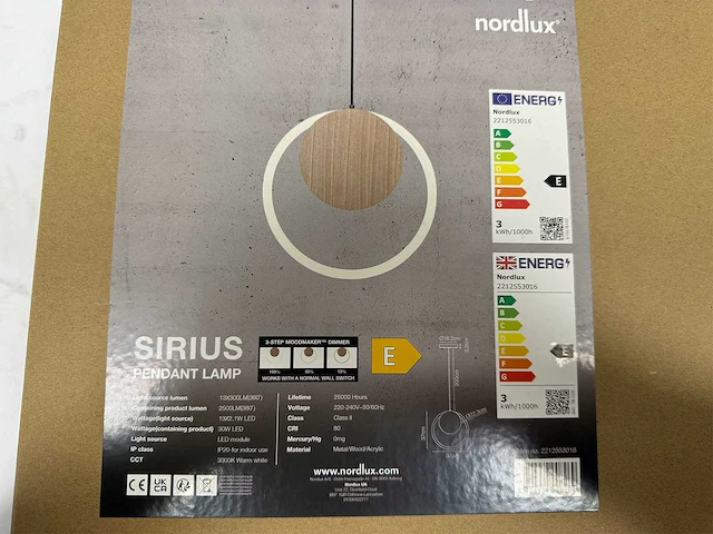 Nordlux - sirius - hanglamp dimbaar (6x) - afbeelding 2 van  4