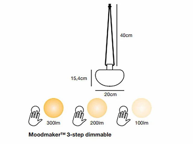 Nordlux - sponge - buiten hanglamp ø20cm (op accu) (3x) - afbeelding 3 van  3