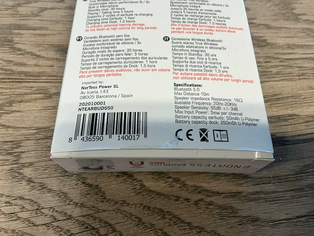 Nortess earbuds, 5.0 bt, touch - afbeelding 6 van  6