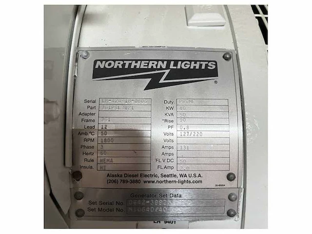 Northern light m1064d/40/33 40 / 33 kw 3-phase marine diesel generator - afbeelding 3 van  5